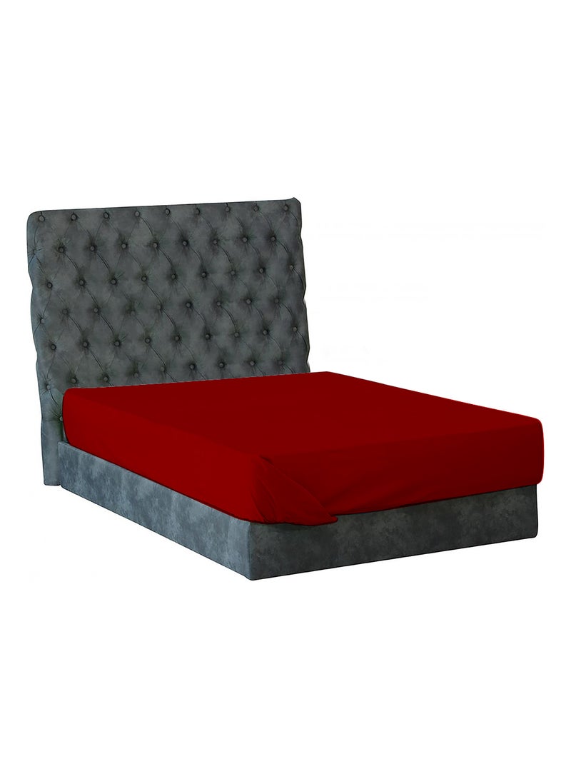 Lantique - Bed Sheet Cotton Dark Red 200cm - Image 1