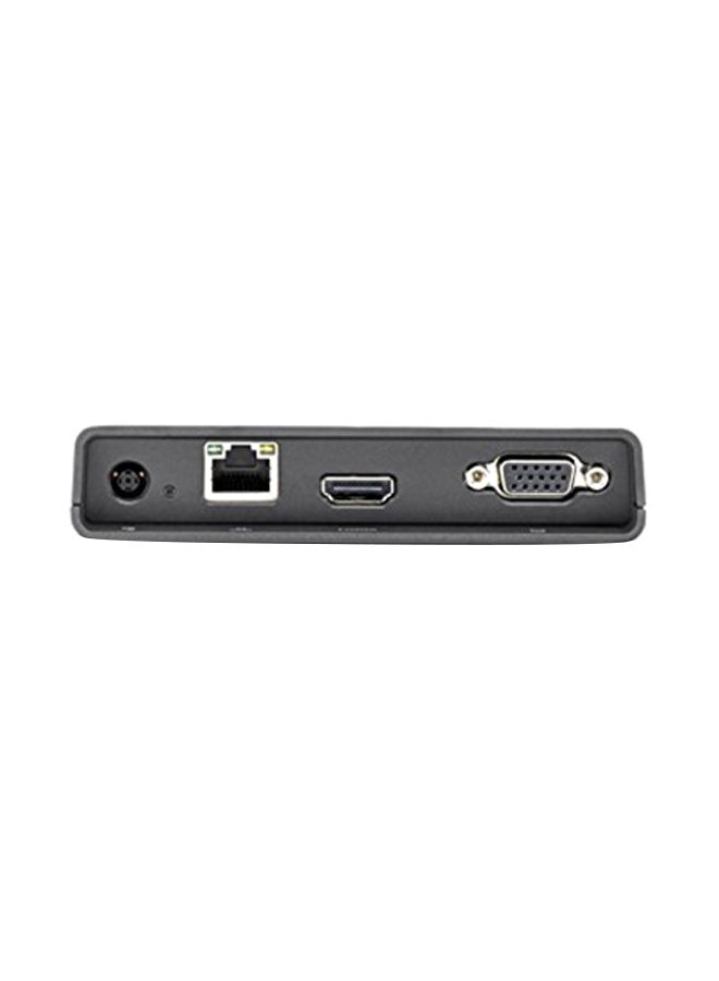HP - 3001PR USB 3.0 Port Replicator Black - Image 1