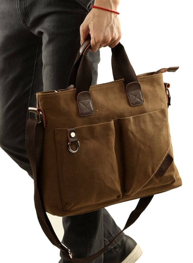 Portable Business Travel Messenger Bag Brown  - Image 4