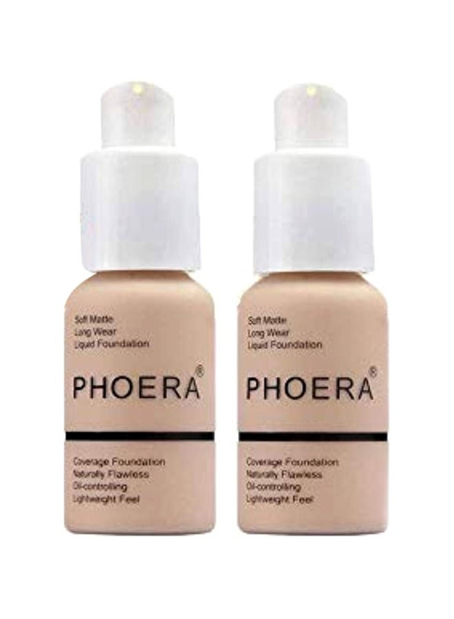 Phoera 2-Piece Matte Liquid Foundation Set 104 Buff Beige - Image 1