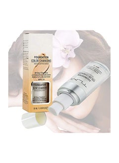 TLM 2-Piece Foundation Color Changing All Day Flawless LIT-From-Within Complexion Perfectly Finish SPF 15 Beige  - Image 2