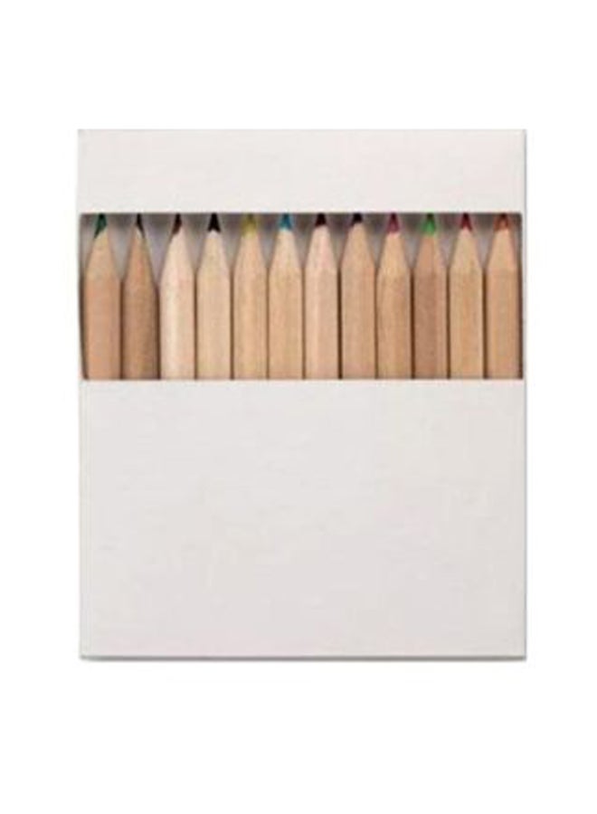 12-Piece Coloured Pencils With 10 Colouring Cards Multicolour - Image 1