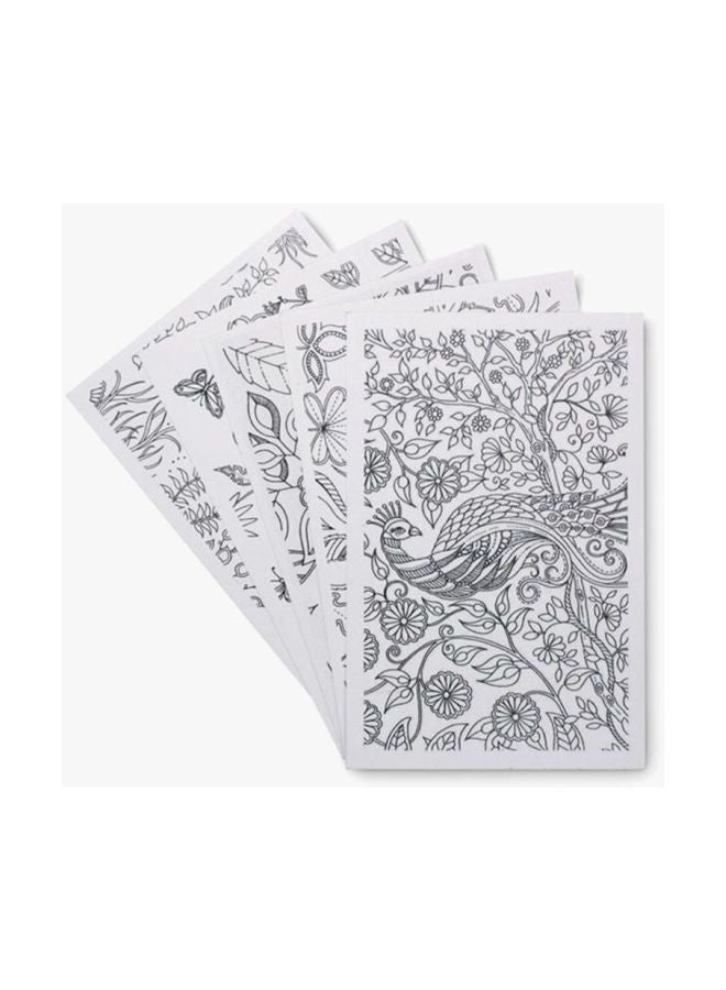 12-Piece Coloured Pencils With 10 Colouring Cards Multicolour - Image 2