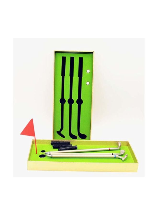 5-Piece Golf Club Ball Pen Set Gold - Image 2