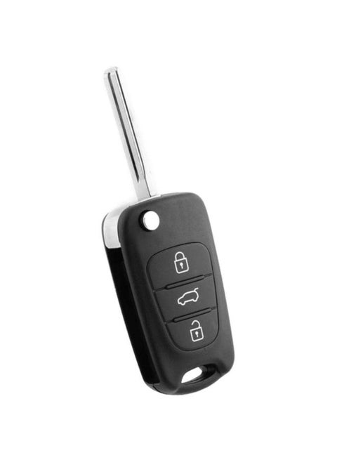 3 Button Flip Remote Control Key Tag Chain Black