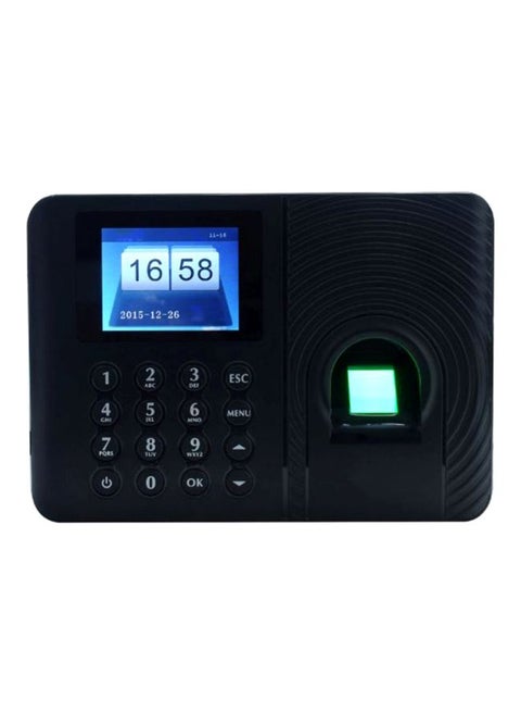 Fingerprint Password Attendance Machine Black