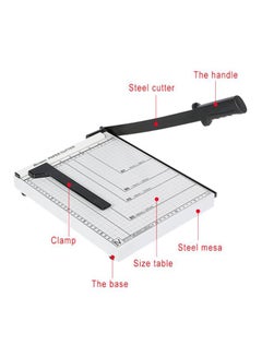 Generic A4 Compact Paper Cutter White/Black  - Image 3
