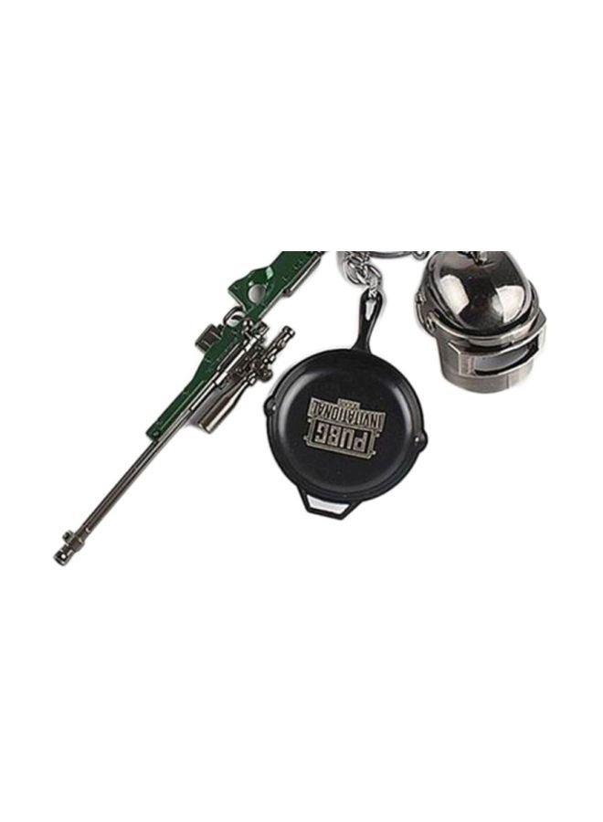 PUBG Key Chain Black/Green/Silver - Image 2