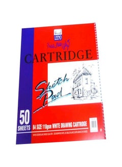 لينو كراس رسم كارتيدج مقاس 110gsm B4 أحمر/أزرق  - Image 1
