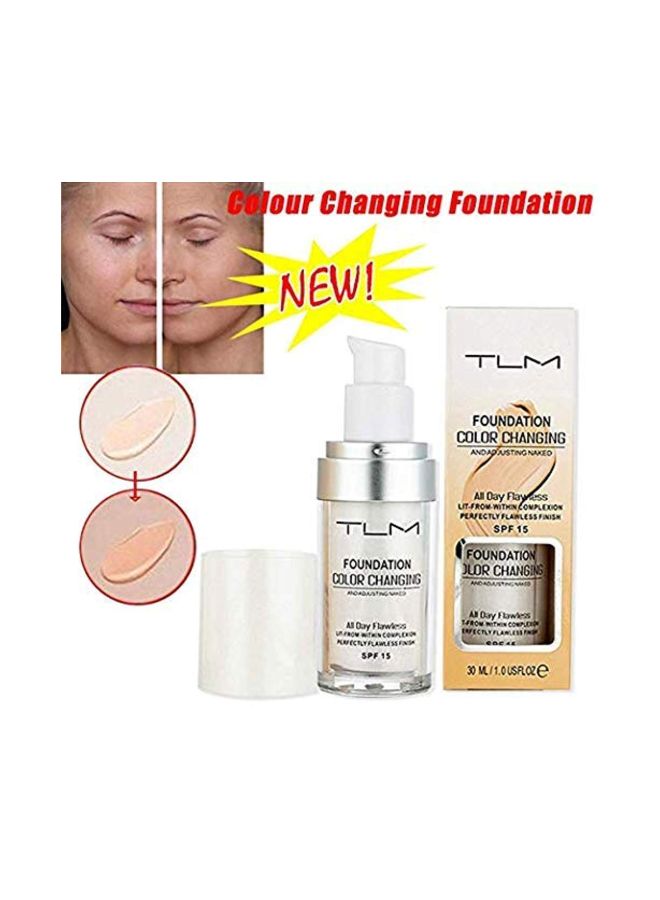 TLM Colour Changing Liquid Foundation SPF 15 Beige - Image 3