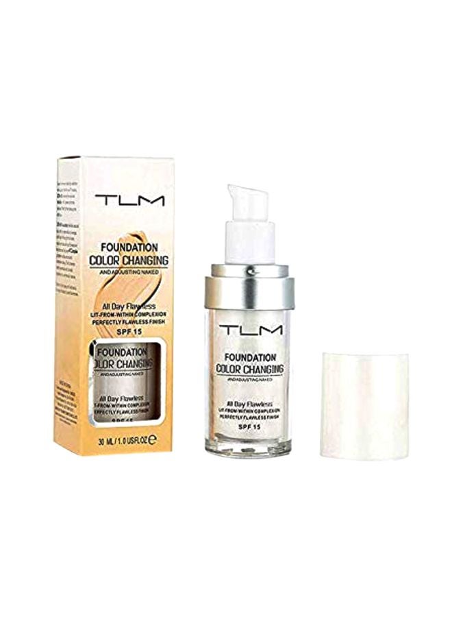 TLM Colour Changing Liquid Foundation SPF 15 Beige - Image 1