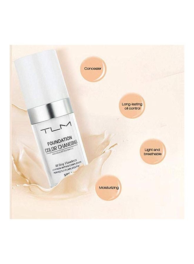 TLM Flawless Colour Changing Foundation Cream SPF15 Beige - Image 2