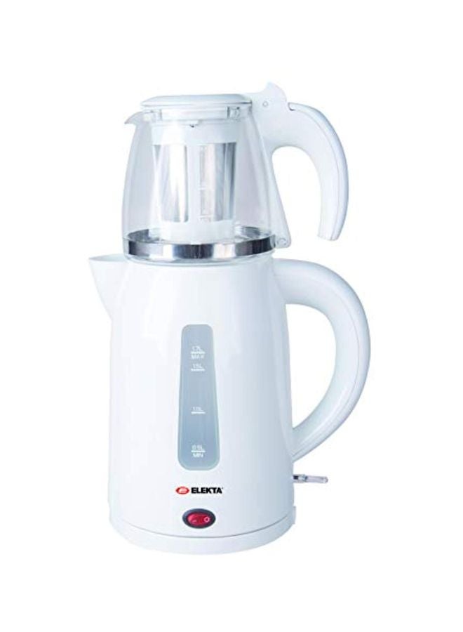 اليكتا إبريق شاي مع غلاية شاي بسعة 1.7 لتر EKTM-3017 أبيض - Image 1