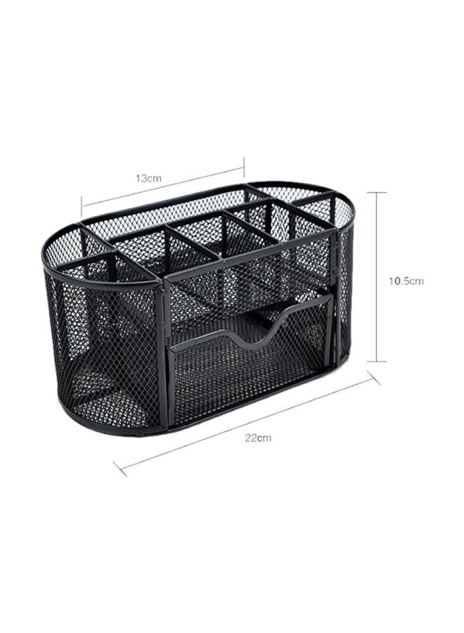 منظم مكتب مكون من 9 أقسام للتخزين أسود - Image 2