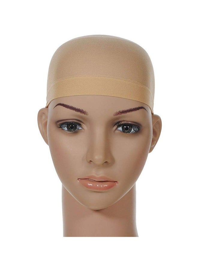 هيلاري قبعة عالية الجودة للشعر المستعار بتصميم من قطعتين بيج - Image 1