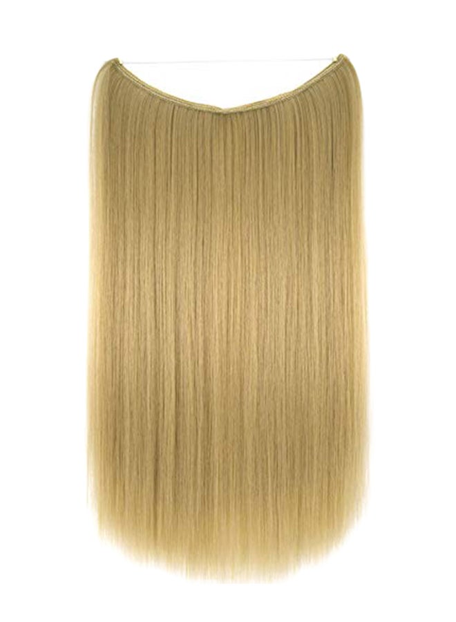 TOPREETY Halo Hair Extension With Elastic Invisible Wire Attached Light Honey Blonde 24inch - Image 1