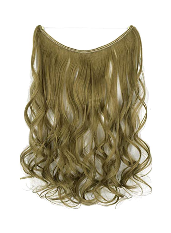 TOPREETY Halo Hair Extension With Elastic Invisible Wire Attached Light Ash Blonde 22inch - Image 1