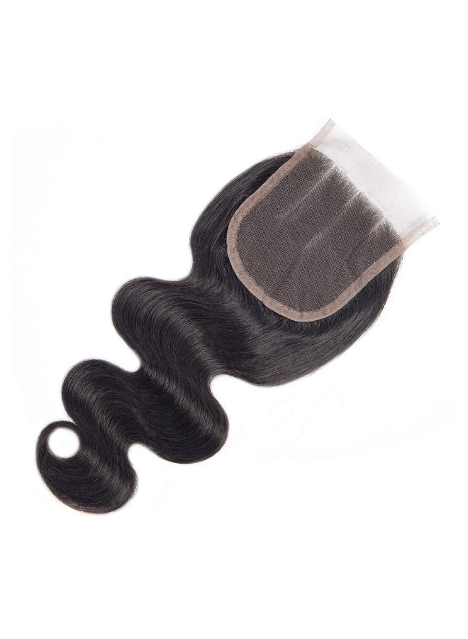 Brazilian Wavy Virgin Unprocessed Human Hair Lace Closure Natural Black 8inch