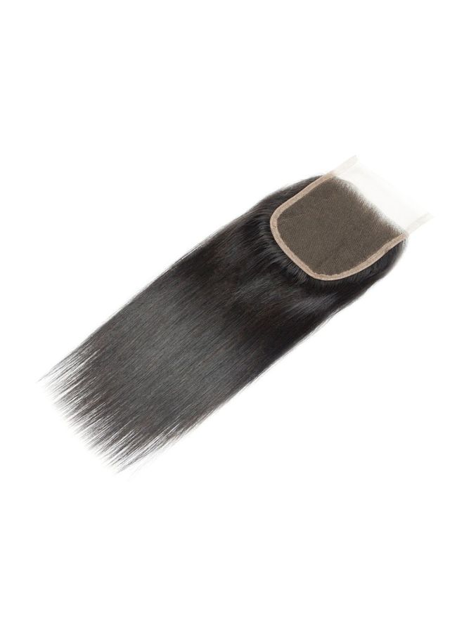 DMS Brazilian Straight Wavy Human Hair With Lace Closure Black 10inch - Image 1