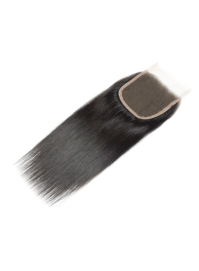 DMS Brazilian Unprocessed Straight Wavy Wig Lace Closure Black 12inch - Image 1