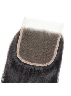 Brazilian Unprocessed Straight Wavy Human Hair Lace Closure Black 14inch - v1571235289/N30640505A_3