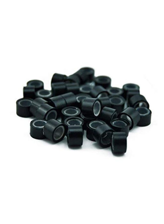 Reyen 1000-Piece Micro Link Ring Lined Beads Deadlock For Hair Extensions Tool #1 Black - Image 3