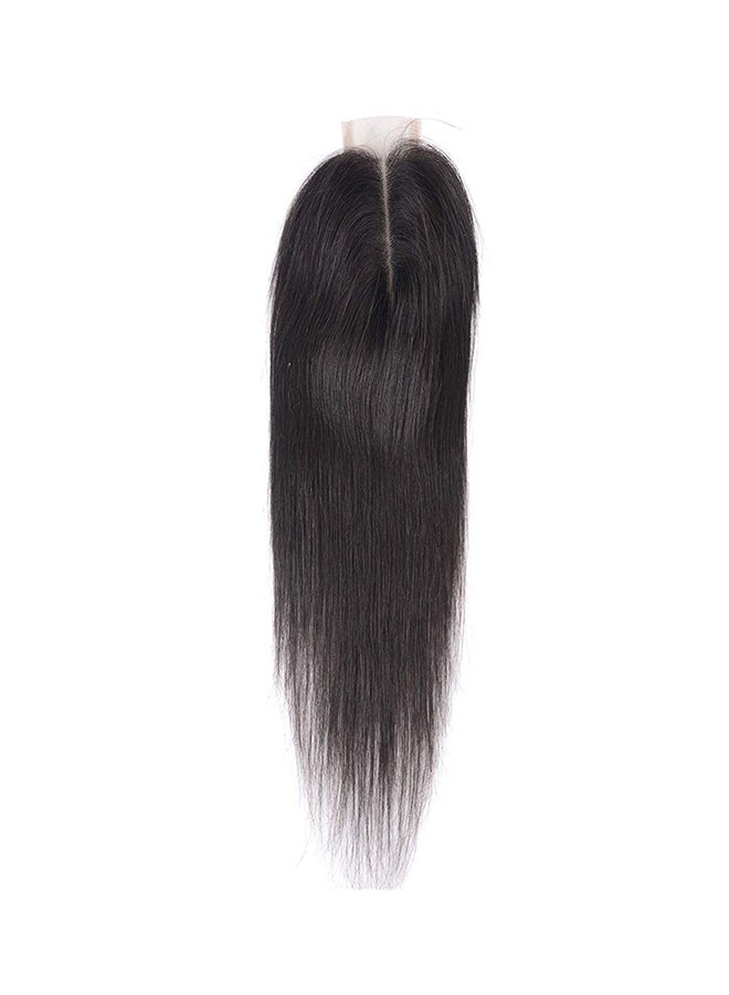 West Kiss Straight Human Hair Extension With Lace Closure Black 10inch - Image 2