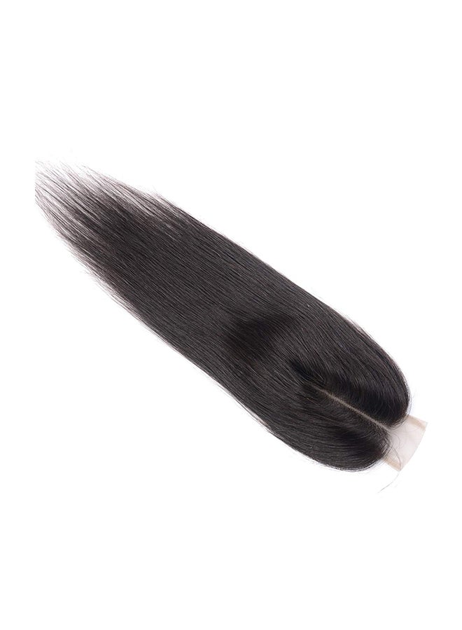 West Kiss Straight Human Hair Extension With Lace Closure Black 10inch - Image 4