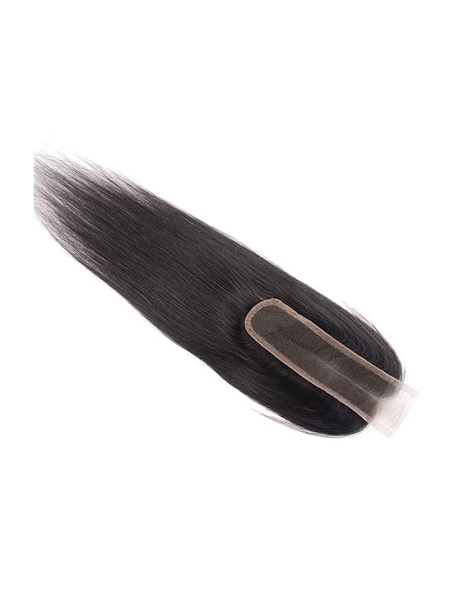 West Kiss Straight Human Hair Extension With Lace Closure Black 10inch - Image 3
