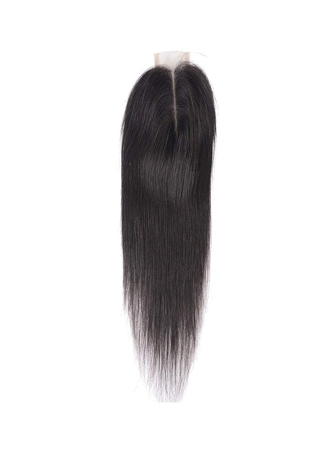 West Kiss Straight Human Hair Extension With Lace Closure Black 14inch - Image 2