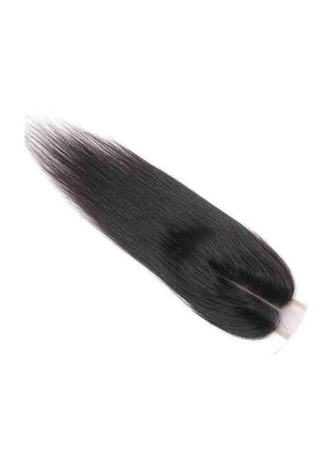 West Kiss Straight Human Hair Extension With Lace Closure Black 14inch - Image 4