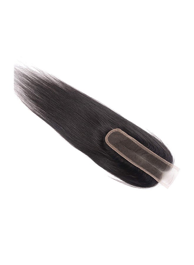West Kiss Straight Human Hair Extension With Lace Closure Black 14inch - Image 3