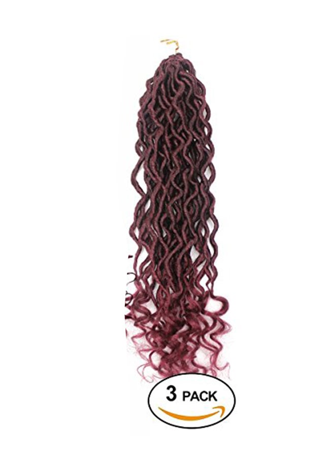 3-Piece Wavy Hair Extension Burgundy - v1571235406/N30640585A_2