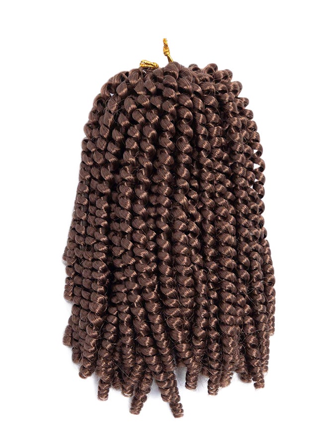 6-Piece Spring Twist Crochet Fluffy Hair Extension Brown 8inch - v1571235431/N30642532A_1