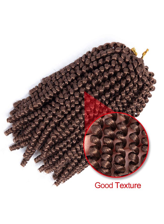 6-Piece Spring Twist Crochet Fluffy Hair Extension Brown 8inch - v1571235432/N30642532A_3