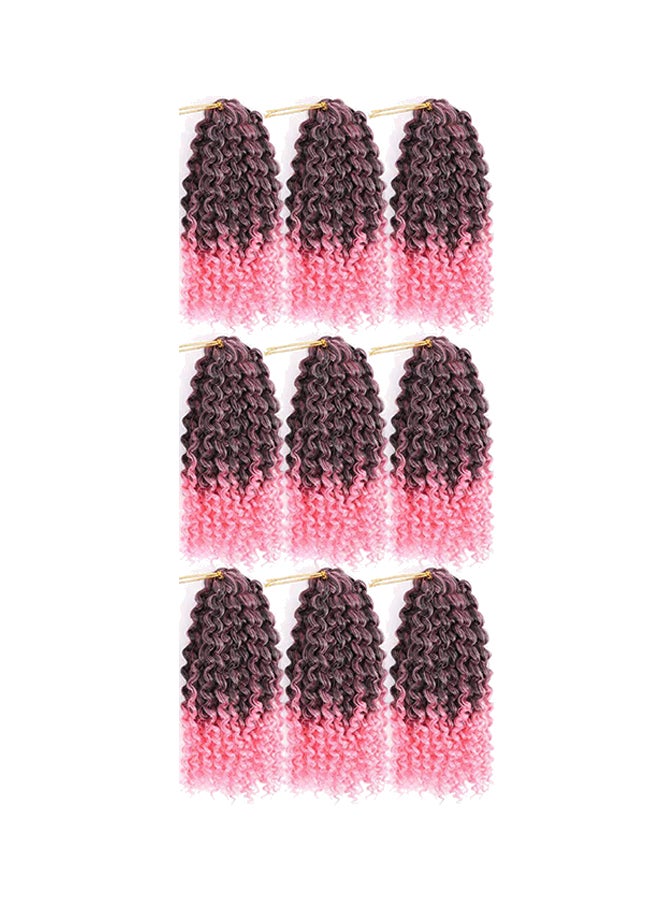 9-Piece Curly Marlybob Crochet Ombre Synthetic Braiding Hair 1B/Pink# 8inch - v1571235457/N30641561A_1