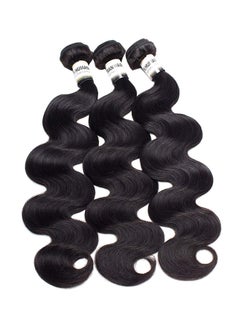 3-Piece Brazilian Unprocessed Wavy Virgin Human Hair Extension Black 10inch - v1571235460/N30643624A_1