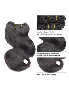 Pack Of 4 Brazilian Wavy Virgin Human Hair Black 8inch - v1571235462/N30643623A_2