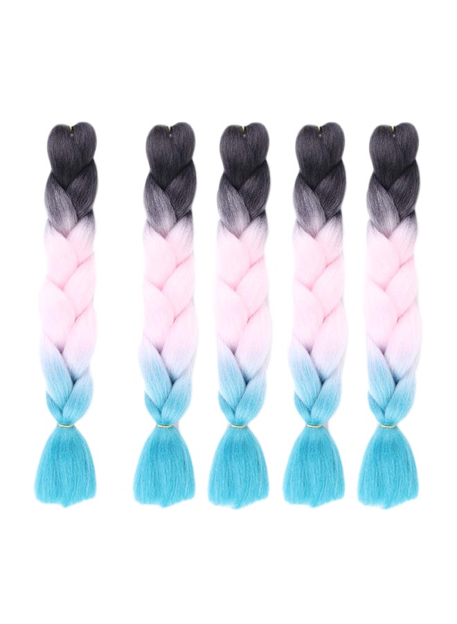 5-Piece Braid Synthetic Hair Extension Black/Pink/Blue 24inch - v1571235567/N30639951A_1