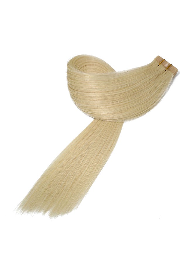 Aison 20-Piece Straight Remy Tape In Human Hair Extension Blonde 18inch - Image 1