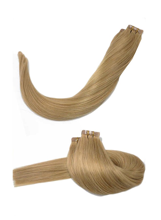 Aison 20-Piece Straight Remy Tape In Human Hair Extension Blonde 18inch - Image 2