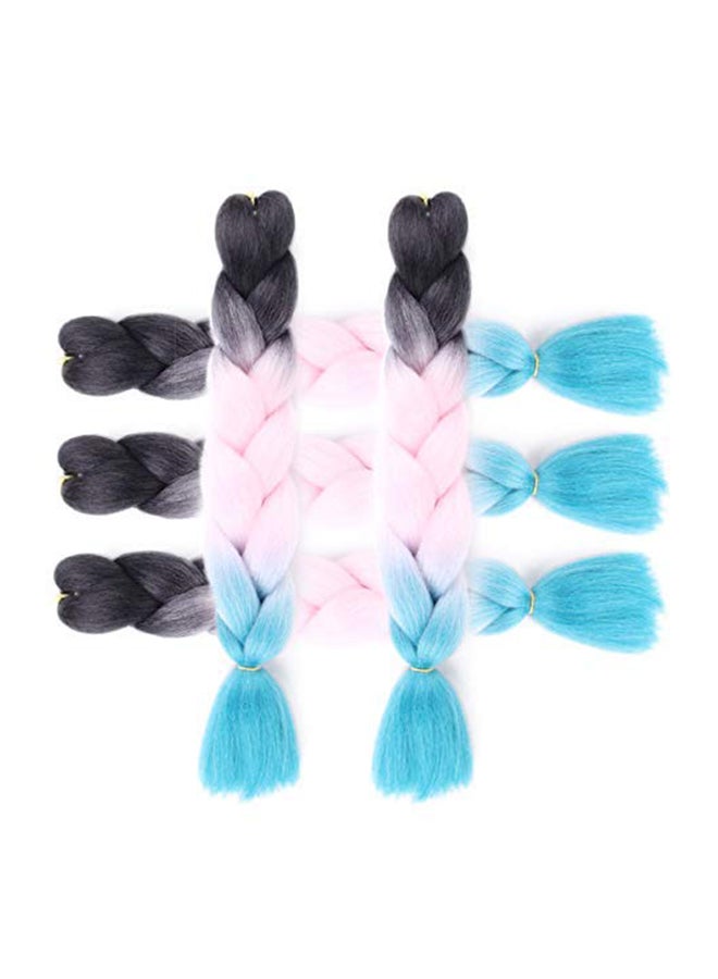 5-Piece Braid Synthetic Hair Extension Black/Pink/Blue 24inch - v1571235592/N30639951A_2