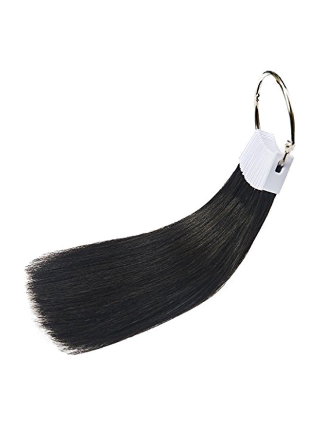 TOFAFA Straight Natural Hair Swatches With Ring Black 8inch - Image 1