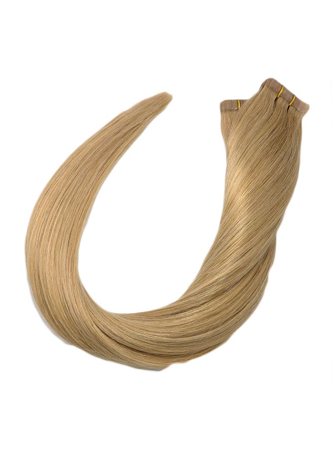 Aison 20-Piece Straight Remy Tape In Human Hair Extension Blonde 18inch - Image 1