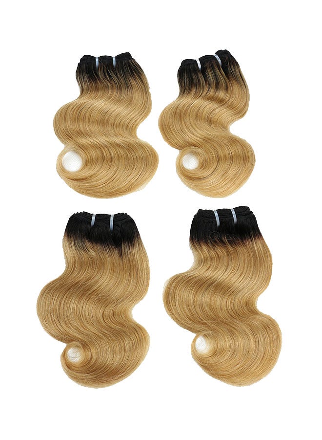 FASHION LINE 4-Piece Wavy Human Hair Extension Multicolour 8inch