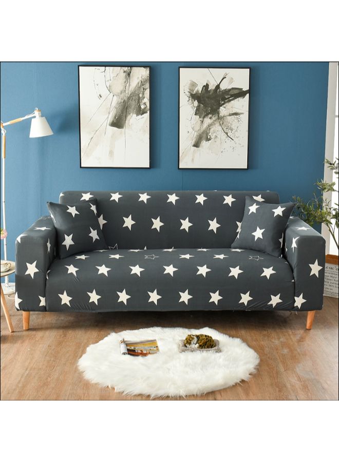Star Pattern Sofa Slipcover Grey 235 x 300cm
