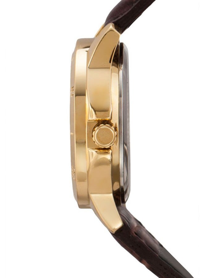 CASIO Women's Water Resistant Leather Analog Watch-LTP-V004GL-9AUDF - 35 mm - Brown  - Image 4