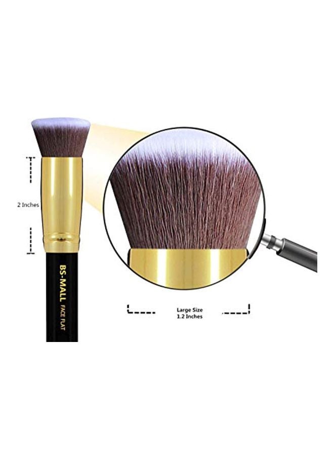 BS Mall 10-Piece Face Makeup Brush Set Golden/Black/Brown - Image 3