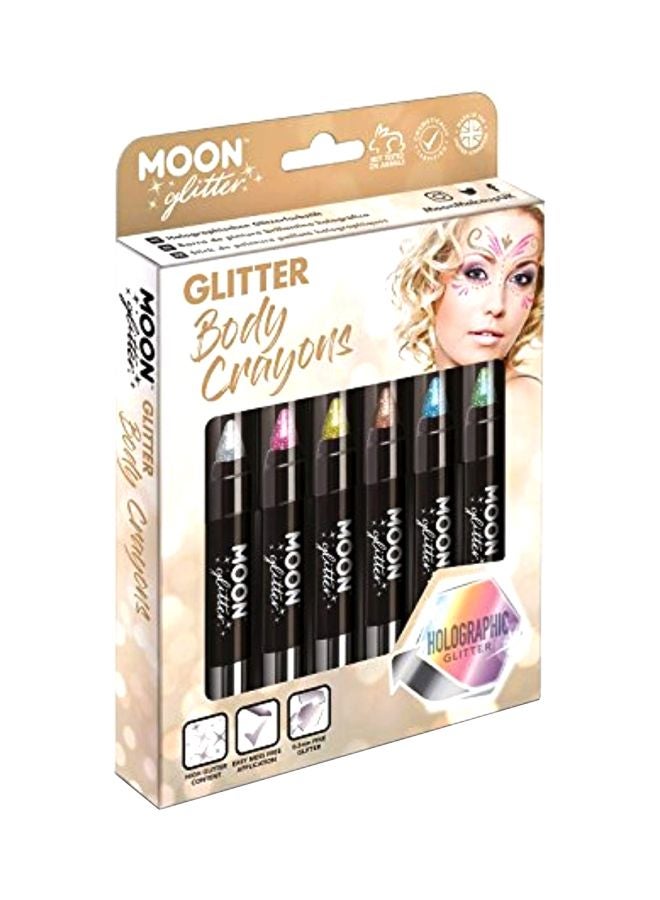 Moon Glitter - Holographic Body Crayons Pink/Yellow/Silver - Image 1