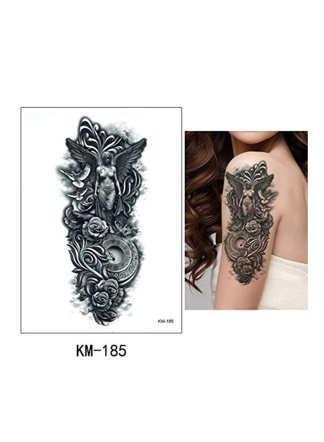 8-Piece Temporary Tattoo Sticker Black/Red/Blue - v1571297080/N31038325A_7